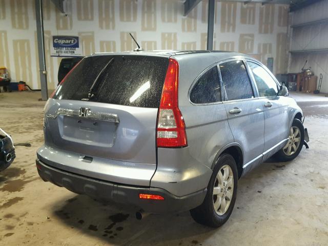 JHLRE48737C099930 - 2007 HONDA CR-V EXL BLUE photo 4