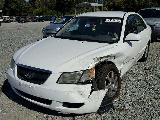 5NPEU46C96H068084 - 2006 HYUNDAI SONATA GLS WHITE photo 2