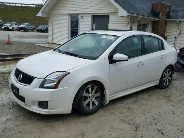 3N1AB6AP9CL761553 - 2012 NISSAN SENTRA 2.0 WHITE photo 2