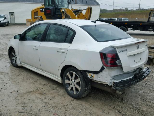 3N1AB6AP9CL761553 - 2012 NISSAN SENTRA 2.0 WHITE photo 3