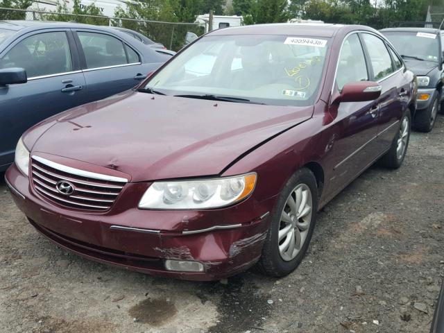 KMHFC46F18A316870 - 2008 HYUNDAI AZERA SE BURGUNDY photo 2