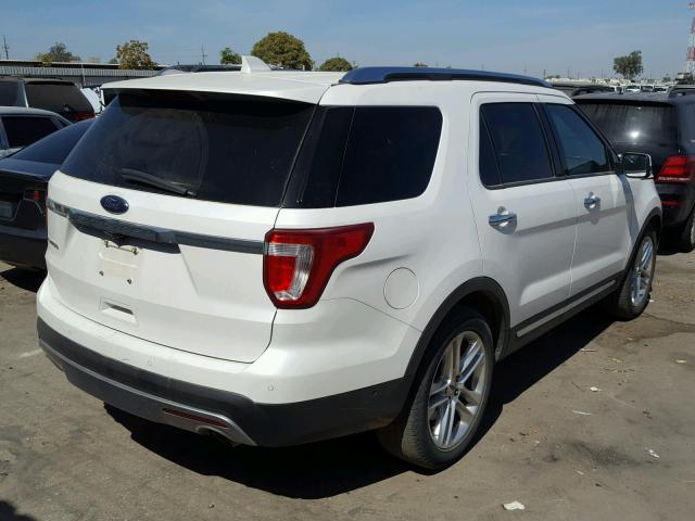 1FM5K7F89GGB19006 - 2016 FORD EXPLORER L WHITE photo 4