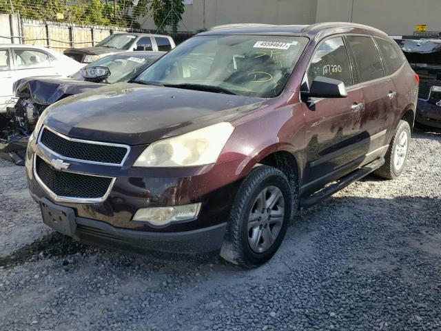 1GNLREEDXAS106450 - 2010 CHEVROLET TRAVERSE L PURPLE photo 2