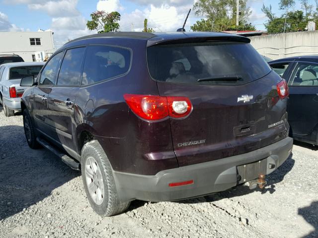 1GNLREEDXAS106450 - 2010 CHEVROLET TRAVERSE L PURPLE photo 3