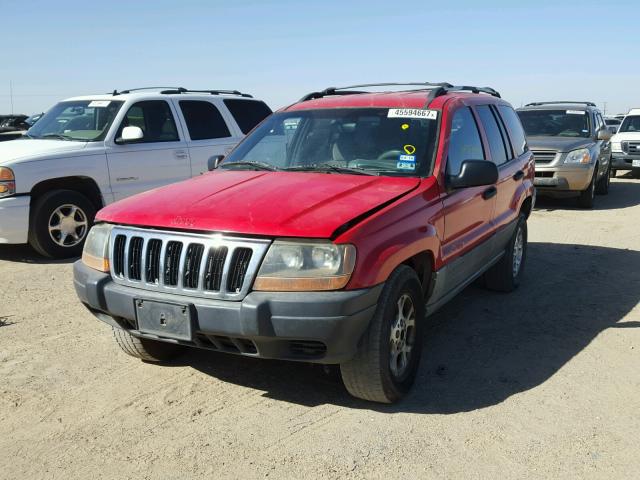 1J4GW58SXXC644155 - 1999 JEEP GRAND CHER RED photo 2