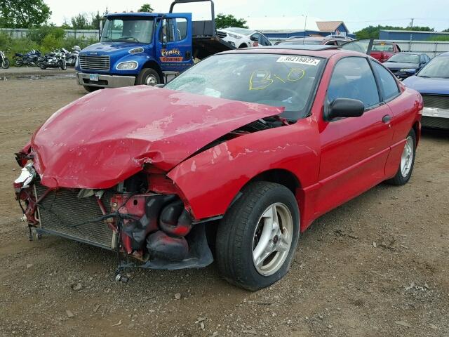 1G2JB12F037248528 - 2003 PONTIAC SUNFIRE RED photo 2