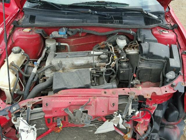 1G2JB12F037248528 - 2003 PONTIAC SUNFIRE RED photo 7