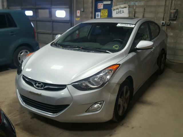 KMHDH4AE4CU401698 - 2012 HYUNDAI ELANTRA SILVER photo 2