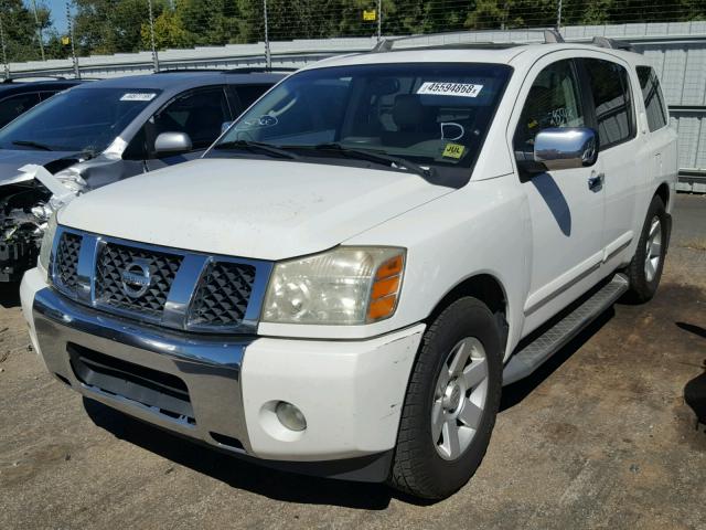 5N1AA08A74N708426 - 2004 NISSAN ARMADA SE WHITE photo 2