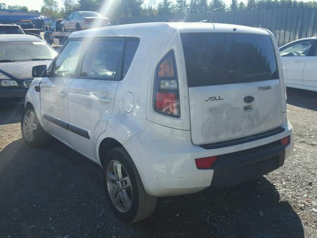 KNDJT2A22B7705206 - 2011 KIA SOUL + WHITE photo 3