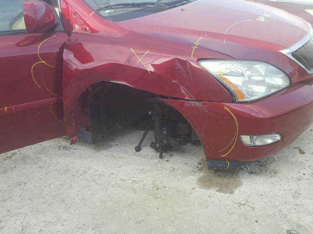 2T2GK31U79C060948 - 2009 LEXUS RX 350 MAROON photo 9