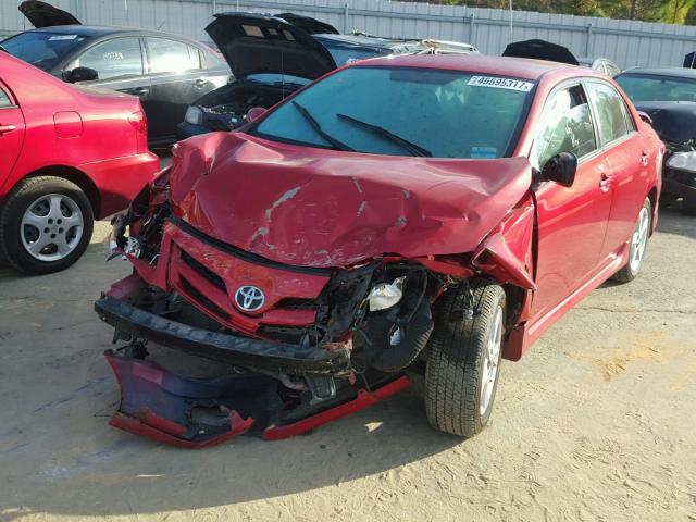 5YFBU4EE0DP186904 - 2013 TOYOTA COROLLA BA RED photo 2