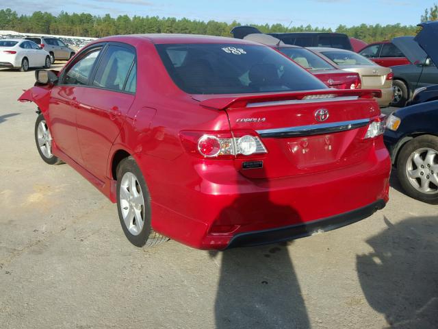 5YFBU4EE0DP186904 - 2013 TOYOTA COROLLA BA RED photo 3