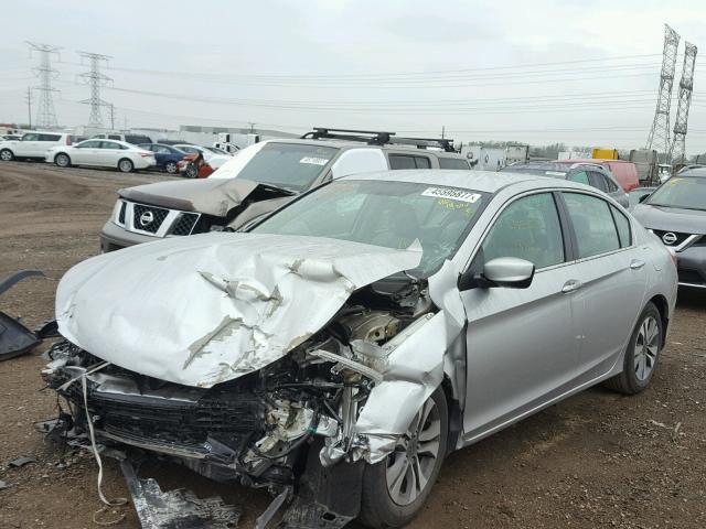 1HGCR2F30EA142464 - 2014 HONDA ACCORD LX SILVER photo 2