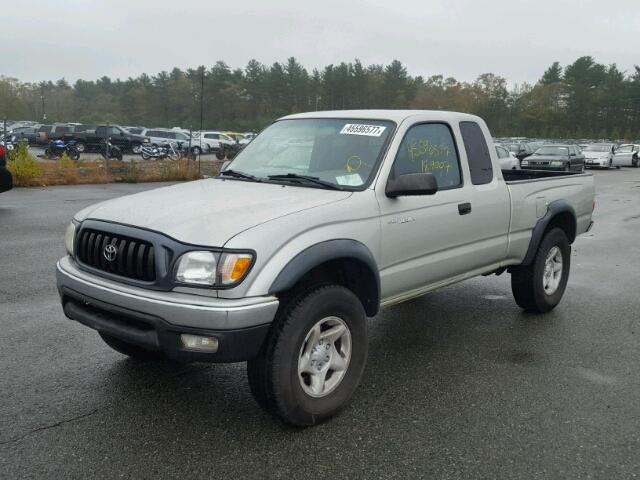 5TEWM72N11Z729142 - 2001 TOYOTA TACOMA XTR SILVER photo 2