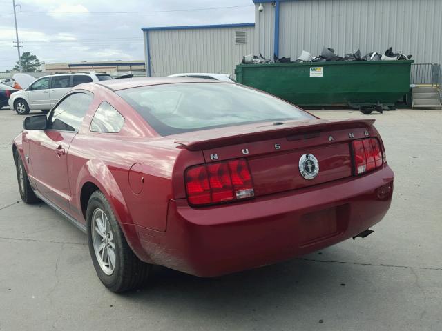 1ZVHT80N795104695 - 2009 FORD MUSTANG RED photo 3