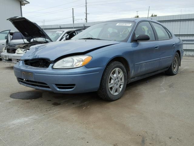 1FAFP53U07A106864 - 2007 FORD TAURUS SE BLUE photo 2