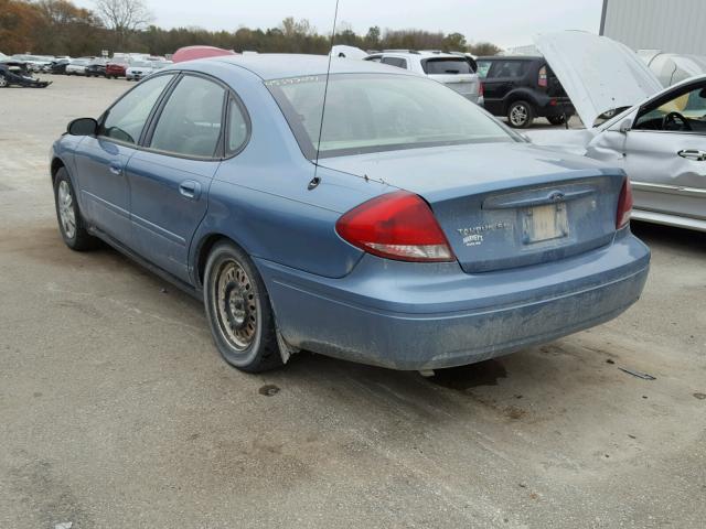 1FAFP53U07A106864 - 2007 FORD TAURUS SE BLUE photo 3