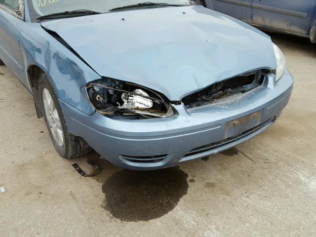 1FAFP53U07A106864 - 2007 FORD TAURUS SE BLUE photo 9