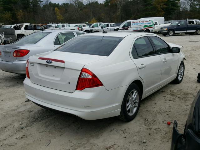 3FAHP0GA7CR215222 - 2012 FORD FUSION WHITE photo 4