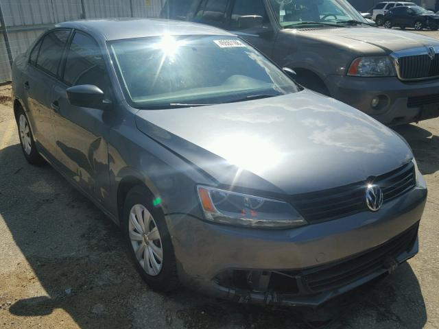 3VW2K7AJ8EM351744 - 2014 VOLKSWAGEN JETTA BASE GRAY photo 1