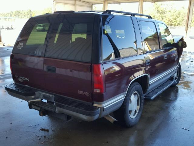 1GKEK13R7WJ710245 - 1998 GMC YUKON BURGUNDY photo 4