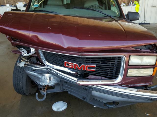 1GKEK13R7WJ710245 - 1998 GMC YUKON BURGUNDY photo 7