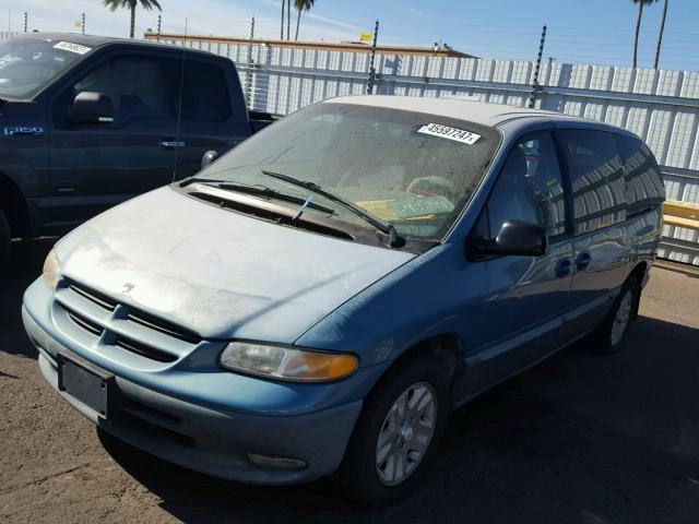 1B4GP54L1TB313768 - 1996 DODGE GRAND CARA BLUE photo 2