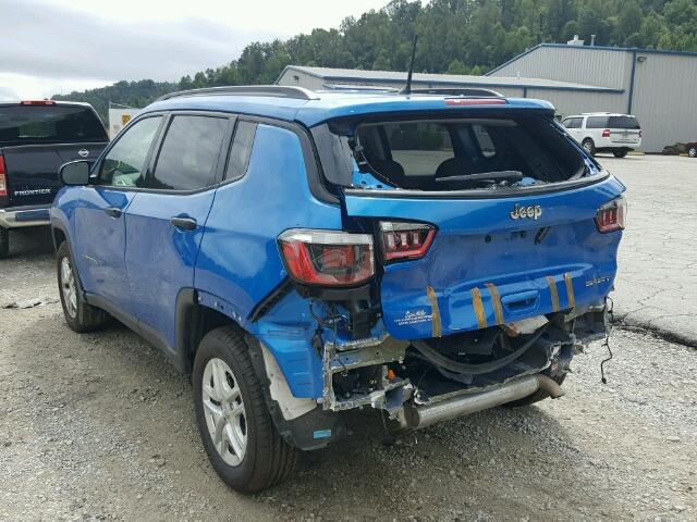 3C4NJCAB6JT211129 - 2018 JEEP COMPASS SP 蓝色 照片 3