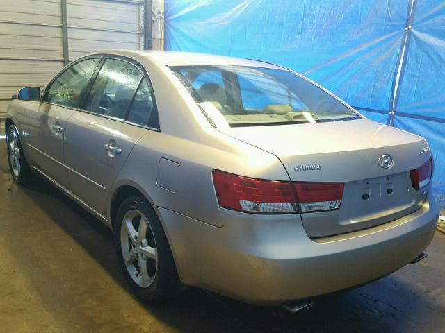 5NPEU46F06H020502 - 2006 HYUNDAI SONATA GLS TAN photo 3