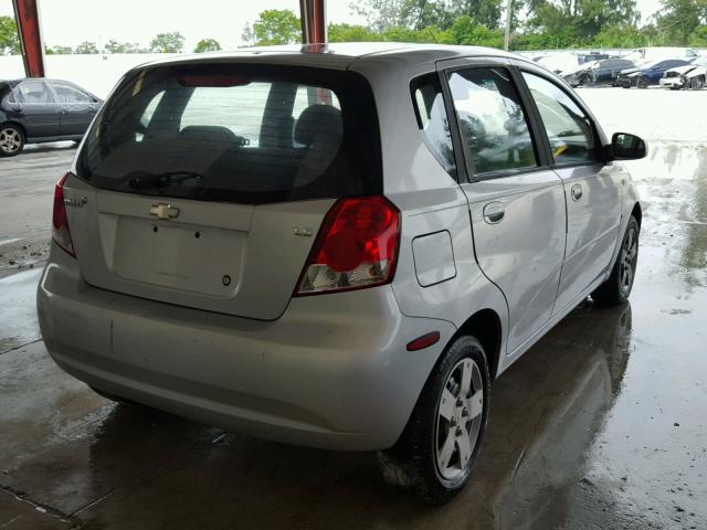 KL1TD66608B085042 - 2008 CHEVROLET AVEO BASE Szary zdjęcie 4