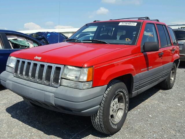 1J4GZ58S3VC583428 - 1997 JEEP GRAND CHER RED photo 2