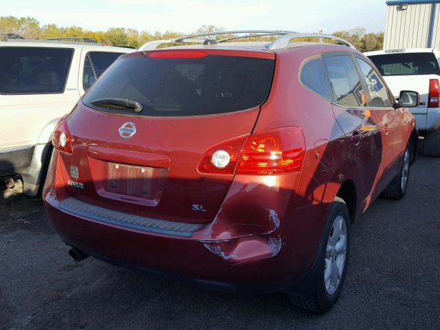 JN8AS58T48W021442 - 2008 NISSAN ROGUE RED photo 4