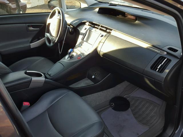JTDKN3DP5C3011680 - 2012 TOYOTA PRIUS PLUG CHARCOAL photo 5