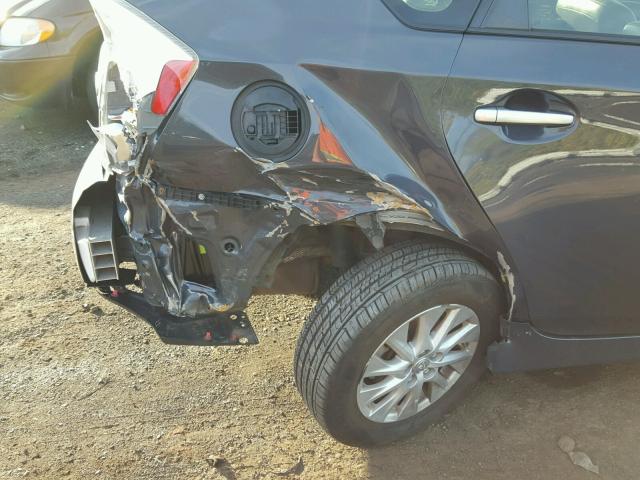 JTDKN3DP5C3011680 - 2012 TOYOTA PRIUS PLUG CHARCOAL photo 9