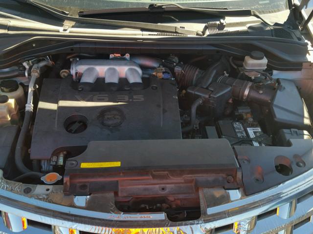 JN8AZ08T64W215852 - 2004 NISSAN MURANO SILVER photo 7