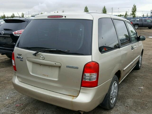 JM3LW28G110168425 - 2001 MAZDA MPV WAGON BEIGE photo 4