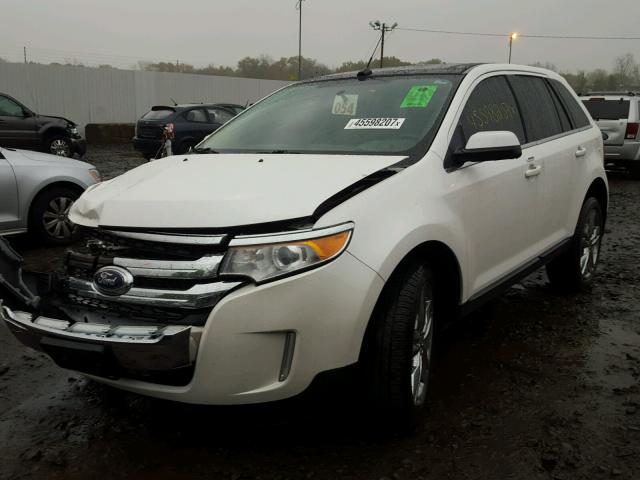 2FMDK4KC8DBB85473 - 2013 FORD EDGE LIMIT WHITE photo 2