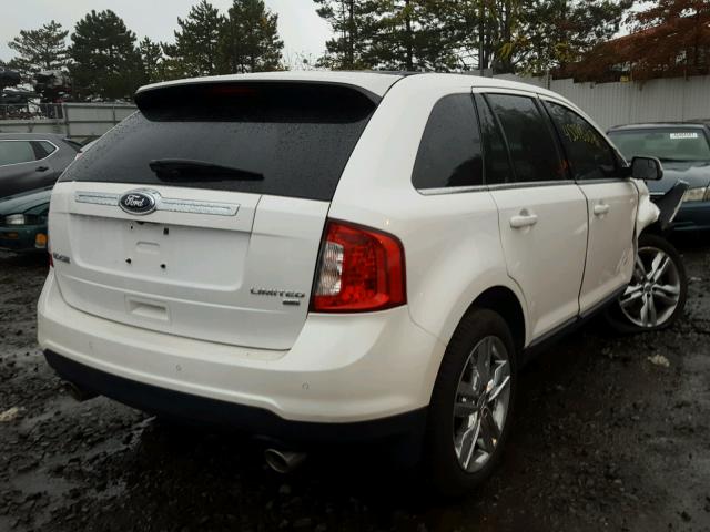 2FMDK4KC8DBB85473 - 2013 FORD EDGE LIMIT WHITE photo 4