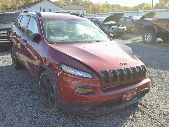 1C4PJMAB5HW609287 - 2017 JEEP CHEROKEE S RED photo 1