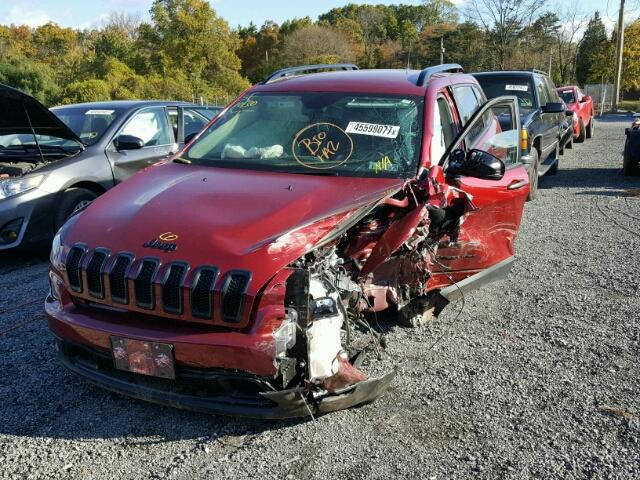 1C4PJMAB5HW609287 - 2017 JEEP CHEROKEE S RED photo 2