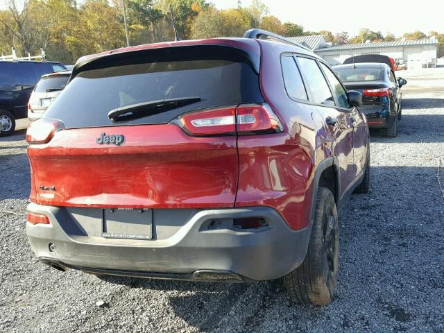 1C4PJMAB5HW609287 - 2017 JEEP CHEROKEE S RED photo 4