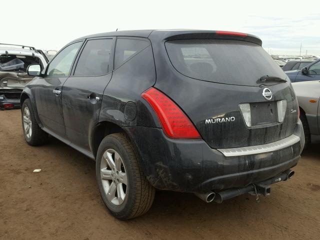 JN8AZ08W16W505686 - 2006 NISSAN MURANO SL BLACK photo 3