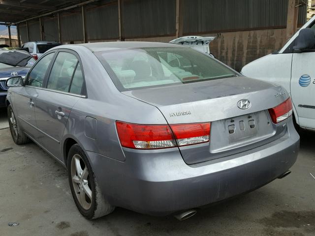 5NPEU46F26H022008 - 2006 HYUNDAI SONATA GLS GRAY photo 3