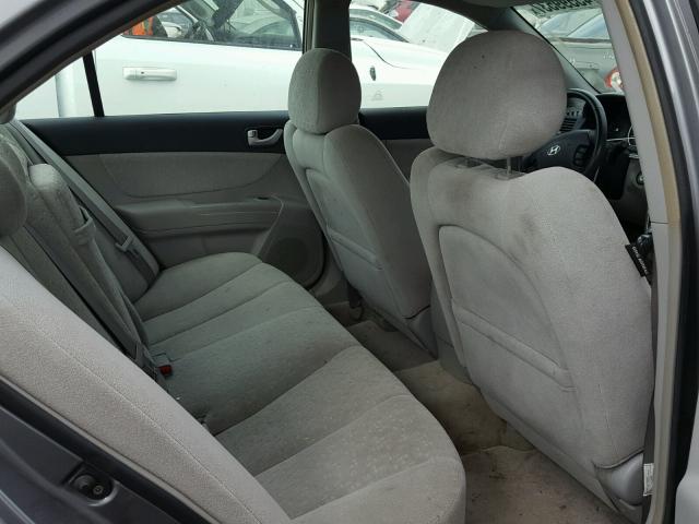 5NPEU46F26H022008 - 2006 HYUNDAI SONATA GLS GRAY photo 6