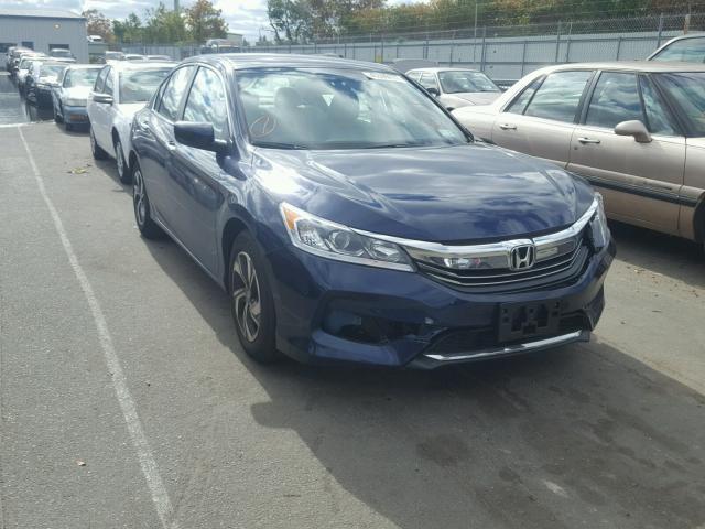 1HGCR2F37HA166474 - 2017 HONDA ACCORD LX BLUE photo 1