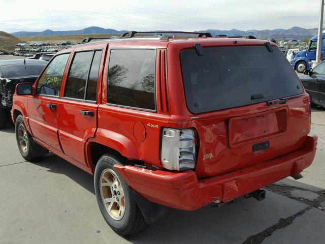 1J4GZ78Y3VC520720 - 1997 JEEP GRAND CHER RED photo 3