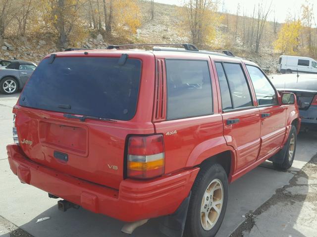 1J4GZ78Y3VC520720 - 1997 JEEP GRAND CHER RED photo 4