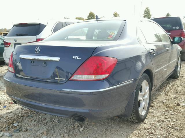 JH4KB16565C016087 - 2005 ACURA RL BLUE photo 4