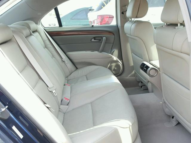 JH4KB16565C016087 - 2005 ACURA RL BLUE photo 6